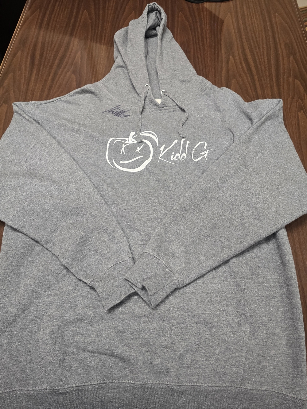 Official KIDD G Signed Grey Hoodie - Size XL (Independent Trading Co.
